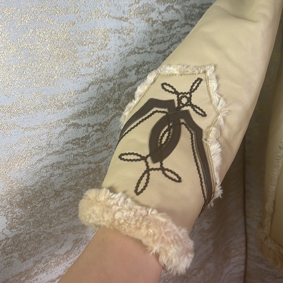 Vintage RARE Jessica By Christopher 100% Genuine Leather Jacket Size 10 - Picture 5 of 15